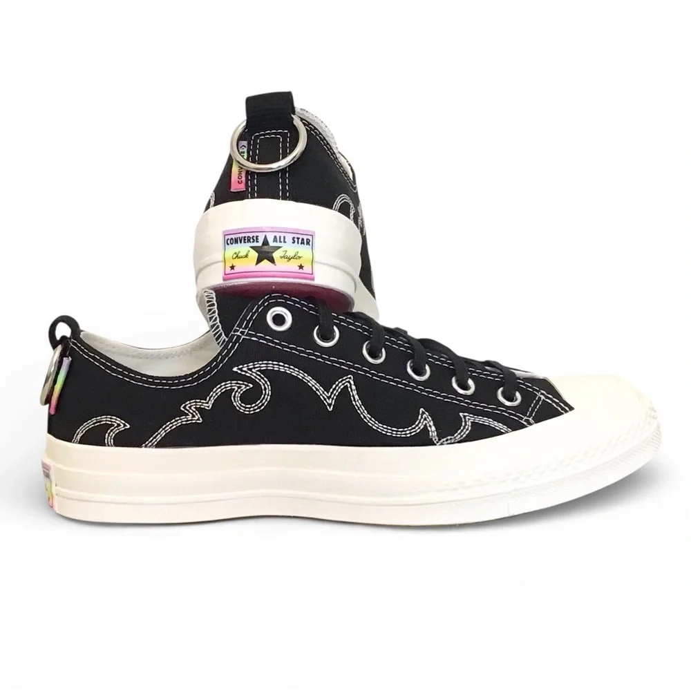Converse Women’s 9 / Men’s 7 NWOT Chuck Low Pride Black Sneakers Shoes A10215C